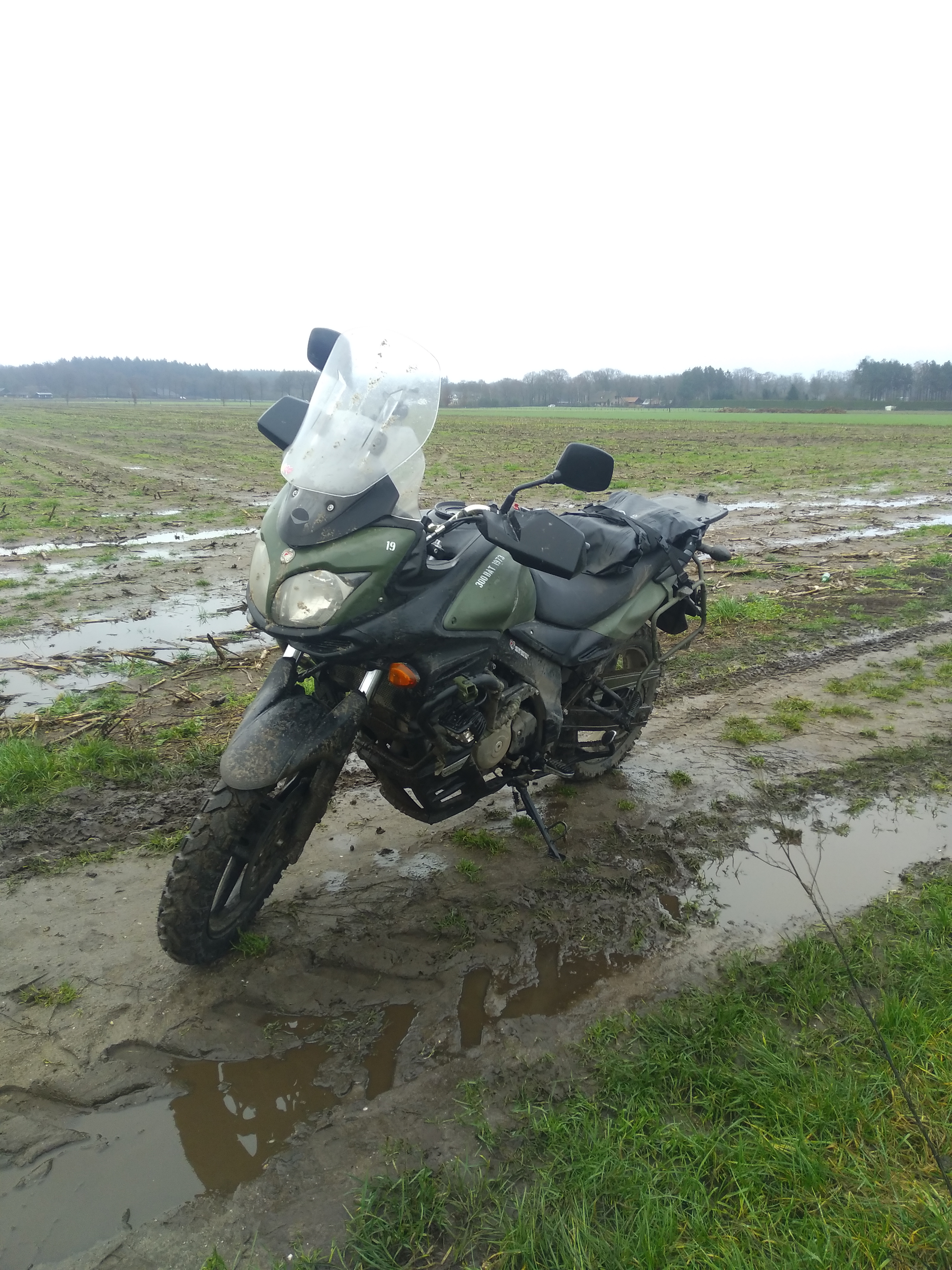 V-strom in mud